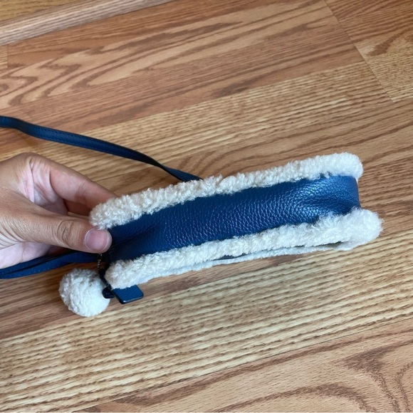 COACH- Slate Leather And Shearling Crossbody Bag 64706 EUC - Picture 7 of 11